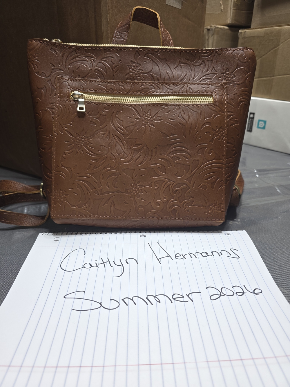 Portland Leather Small Tote Backpack In Meadow